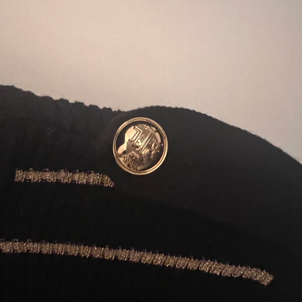 Ralph Lauren Black Gold Petite M Dark Academia quiet Luxury Petite M Sweater - Picture 3 of 5
